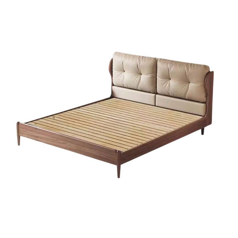 PROTEQUE upholstered double bed black walnut (can be customized)