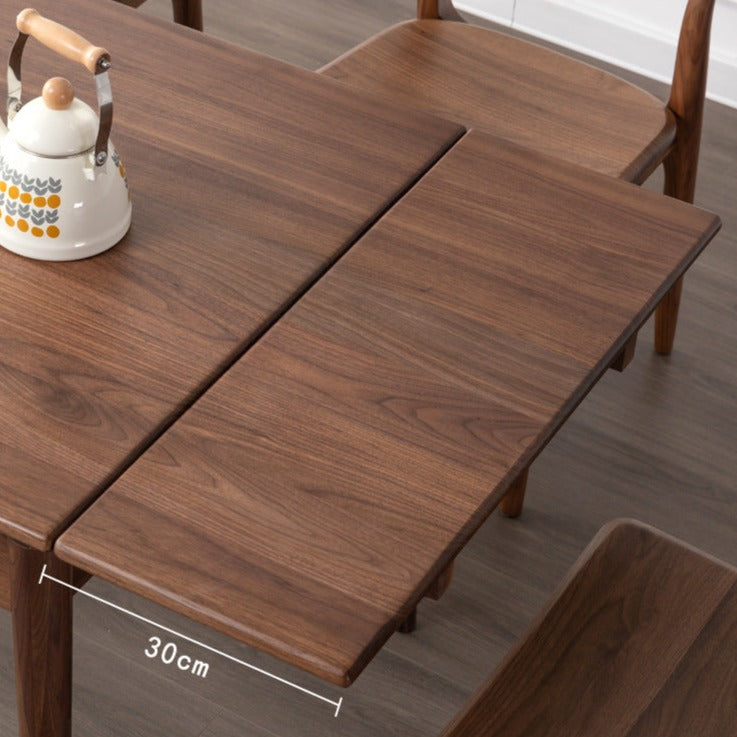 TEDALIST solid wood retractable dining table black walnut (can be customized) 