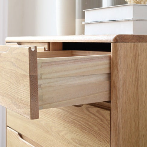 STANZOR chest of drawers red oak
