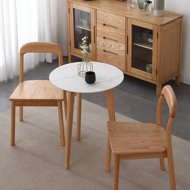 Mini round slate dining table