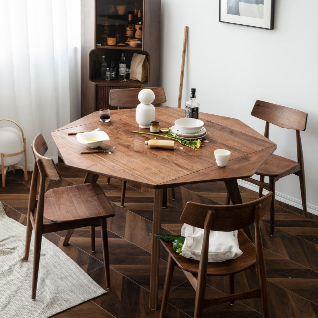 PRIMUS Folding Dining Table in Black Walnut Wood – Caterlog木錄